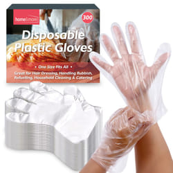 300pk Disposable Plastic Gloves PE Polythene Clear Catering Food Safe Prep