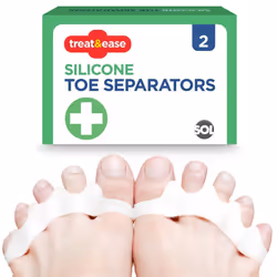 2PK Silicone Toe Seperator Gel Spreaders Spacers Straightener Bunion Corrector