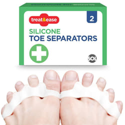 2PK Silicone Toe Seperator Gel Spreaders Spacers Straightener Bunion Corrector