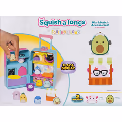 Squishmallows: Squish-a-longs On-The-Go Carry-On Lugagge Playset