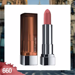 Maybelline Color Sensational Lipstick, Lip Makeup, Matte Finish, Hydrating Lipstick, Nude, Pink, Red, Plum Lip Color, Touch Of Spice, 0.15 oz. (Packag