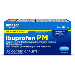 Amazon Basic Care Ibuprofen PM, Ibuprofen 200 mg
