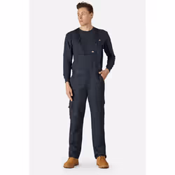 Dickies Everyday Bib and Brace Polyester Men's Blue Work Overall - Blue, L