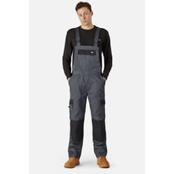 Dickies Everyday Bib and Brace Polyester Men's Grey Work Overall - Grey, S