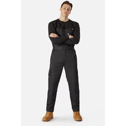Dickies Everyday Bib and Brace Polyester Men's Black Work Overall - Black, M