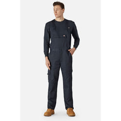 Dickies Everyday Bib and Brace Polyester Men's Blue Work Overall - Blue, XXL