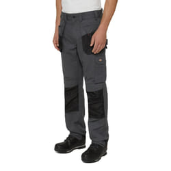 Dickies Multi Pocket Utility Polyester Men's Grey Work Trousers - Not Specified, 32