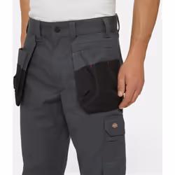 Dickies Multi Pocket Utility Polyester Men's Grey Work Trousers - Not Specified, 34