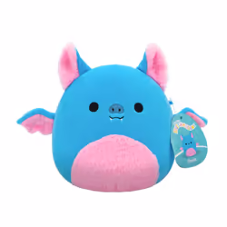 Squishmallows Boyle the Blue Fruit Bat w/Pink Belly 7.5" Plush Soft Toy