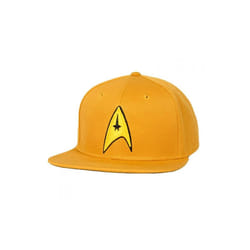 Star Trek 869318 Star Trek Delta Insignia Flat Bill Snapback Hat, Yellow