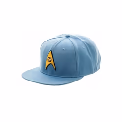 Star Trek 869317 Star Trek Science Insignia Flat Bill Snapback Hat, Sky Blue