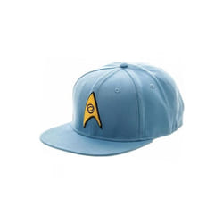 Star Trek 869317 Star Trek Science Insignia Flat Bill Snapback Hat, Sky Blue