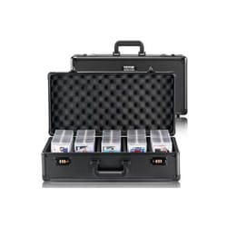 Vevor FJKSNHMMS162LU13NV0 5 Slots, Graded Sports Cards Holder Carrying Case with Coded Lock Foam Dividers