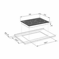 Foster 7330 200 hob Black Built-in Zone induction hob 3 zone(s)
