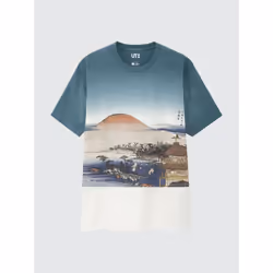 Uniqlo Japan Ukiyo E UT  Graphic T shirT  shorT slEEvE - 64 BLUE/L