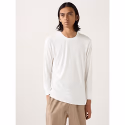 Uniqlo Japan HeaTTech Crew Neck T 9 4 Sleeves - 00 WHITE/M