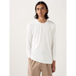 Uniqlo Japan HeaTTech Crew Neck T  9 4 Sleeves - 00 WHITE/L