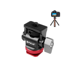 PULUZ Mini 180 Degree Swing Tripod Ball Head Cold Shoe Mount Adapter(Red)