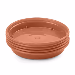 5 Plant Pot Saucers Plastic Terracotta Colour For 5 and 6 Inch Pots