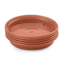 5 Plant Pot Saucers Plastic Terracotta Colour For 5 and 6 Inch Pots