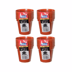 28 Small Plastic Seed Pots 10cm Germination Pots Terracotta Colour