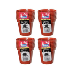 28 Small Plastic Seed Pots 10cm Germination Pots Terracotta Colour