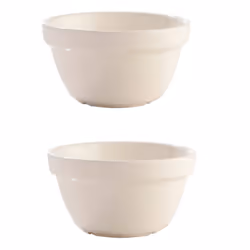 2 Mason Cash Off White Pudding Basin Baking Food Small Bowl 16cm 900ml