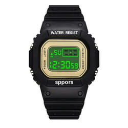 Kids Digital Watch Luminous Alarm Watch for Boys Girls - style2 golden black