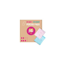 FLO Organic Bamboo Sanitary Towels with Wings â Ultra-Thin, Biodegradable, Soft, Absorbent Period Protection â Combo Pack (24 Day + 20 Night Pads)