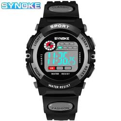 Kids Digital Watch Waterproof Shock Resist Multifunctional Luminous - grey