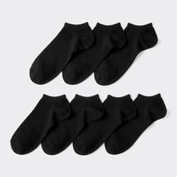 Gu By Uniqlo Short Socks 7p - 09 BLACK/2527cm