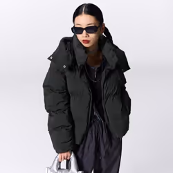 Gu By Uniqlo Heat Padded Blouson - 09 BLACK/XL