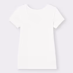 GU By Uniqlo STyle Dry U Neck T  shorT Sleeve   wiTh sweaT absorpTion - 01 OFF WHITE/XS
