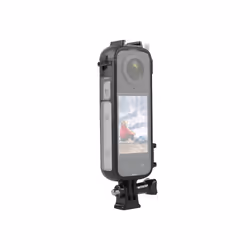 For Insta360 X4 PULUZ Cold Shoe PC Plastic Protective Frame with Adapter Mount & Screw (Black)