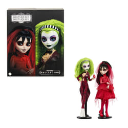 Monster High Skullector Beetlejuice Beetlejuice Doll 2-Pack, Collectible Betelgeuse and Lydia Deetz Set with Accessories and Displayable Packaging, HY