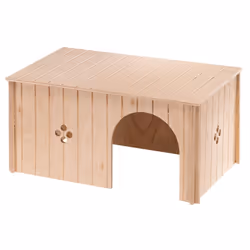 Ferplast Rabbit House, Guinea Pig Wooden House, Small Pet House, FSC Certificated Wood, 52 x 31 x 26 cm