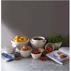 2x Mason Cash Off White Pudding Basin Baking Food Bowl 14cm 650ml