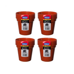 20 Medium Plastic Seed Pot 12.7cm Germination Pot Terracotta Colour