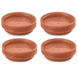 20 Plant Pot Saucers Plastic Terracotta Colour For 5 and 6 Inch Pots