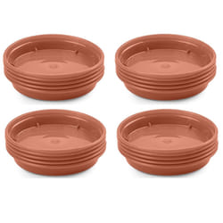 20 Plant Pot Saucers Plastic Terracotta Colour For 5 and 6 Inch Pots