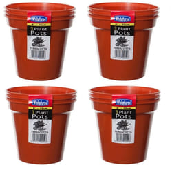 12 Large Plastic Seed Plant Pots 15cm Germination Terracotta Colour