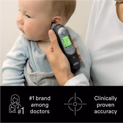 Braun ThermoScan 7 Ear thermometer - Age Precision Technology - Colour-coded Digital Display - Baby and Infant Friendly - #1 Brand among doctors(1)