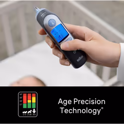 Braun ThermoScan 7 Ear thermometer - Age Precision Technology - Colour-coded Digital Display - Baby and Infant Friendly - #1 Brand among doctors(1)