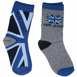 PEPE JEANS Boys Socks 2 Pair Soft Cotton EU 32-35 - EU 32