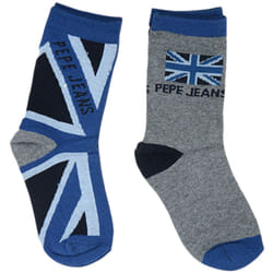 PEPE JEANS Boys Socks 2 Pair Soft Cotton EU 32-35 - EU 32