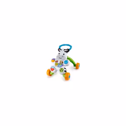 Fisher-Price Learn With Me Zebra Walker First Steps Baby Walker Push Along Toy With Lights, Music, Baby Girl And Baby B