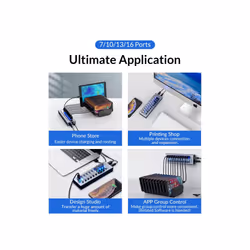 ORICO 7 In 1 Aluminum Alloy Multi-Port USB HUB EU Plug