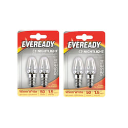 4x E14 Replacement Night Light Bulbs 7W E14 Screw Cap Small Warm White