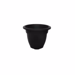 6 Small Black Round Plant Pot 20cm Plastic Bell Planter Traditional