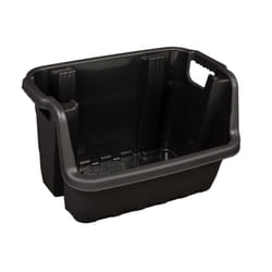 Heavy Duty Stacking Box Veg Recycling Storage Box Home Tool Black
